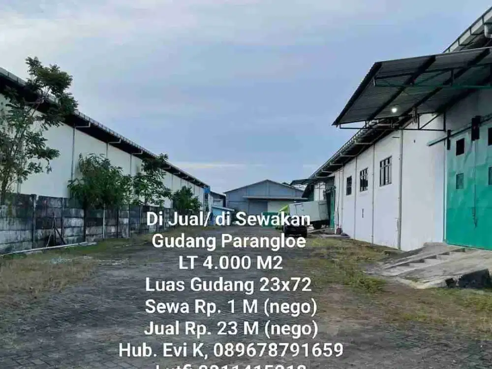 Di Jual/ Di Sewakan Gudang Parangloe, dkt Citraland Tallasa y