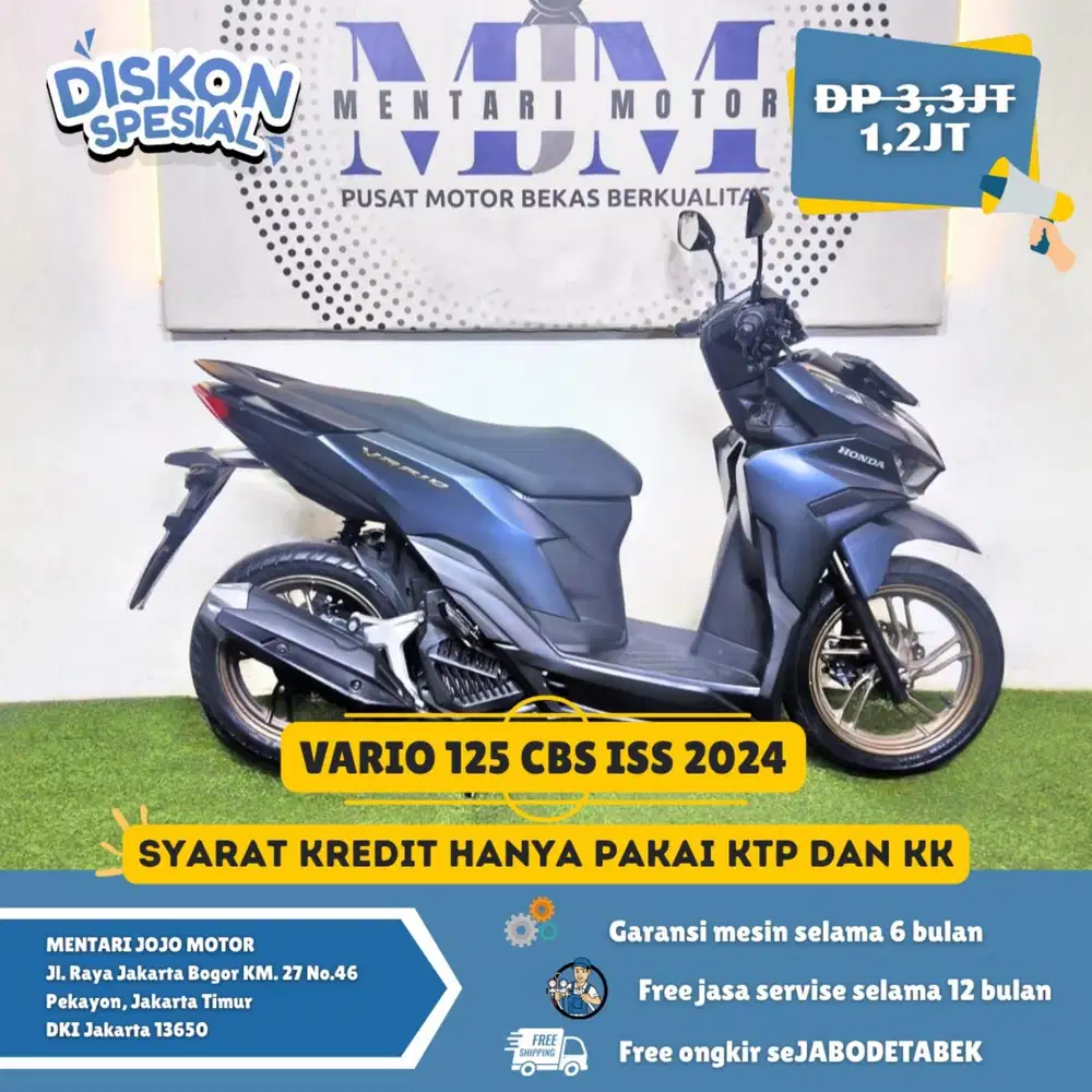 VARIO 125 CBS ISS 2024 DP 1,2JT KM 9K CASH KREDIT