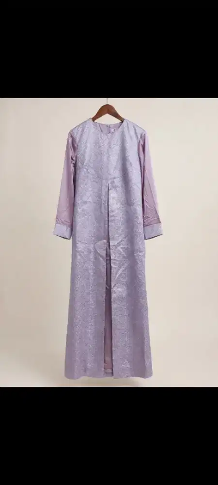 Gamis kombinasi songket allsize