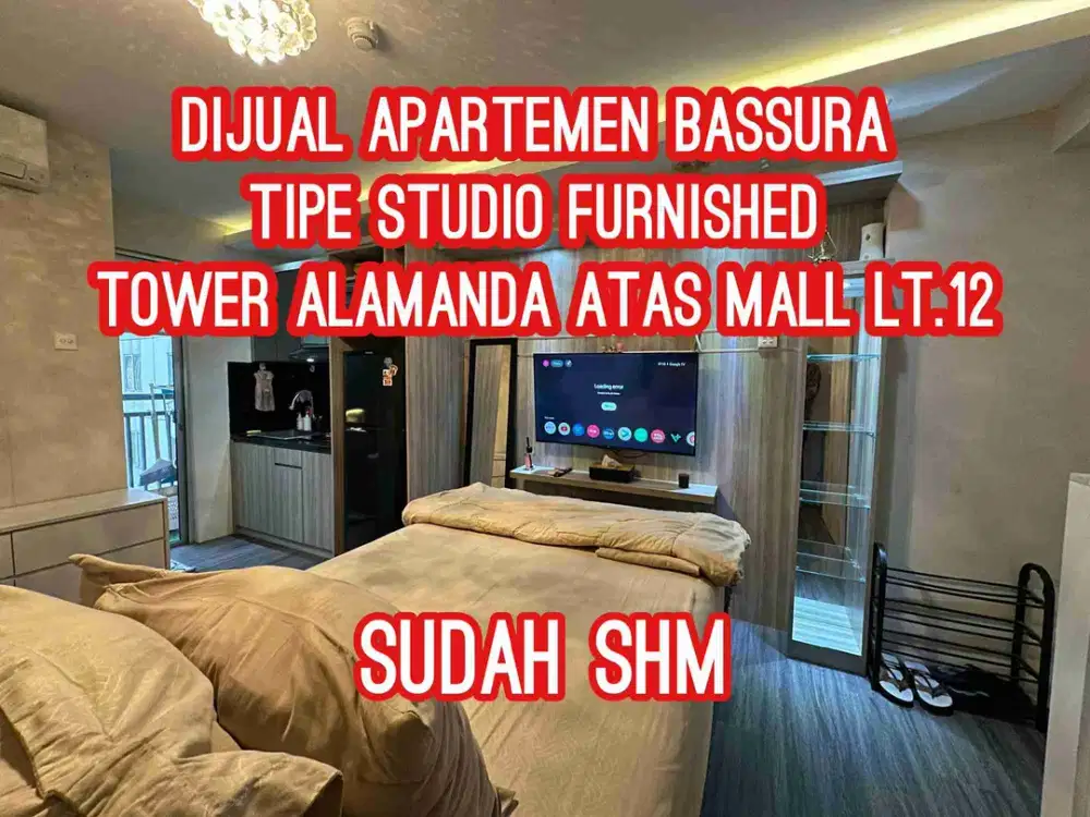 Dijual Apartemen Bassura City Tipe Studio Furnished Tower Alamanda Atas Mall Lt.12