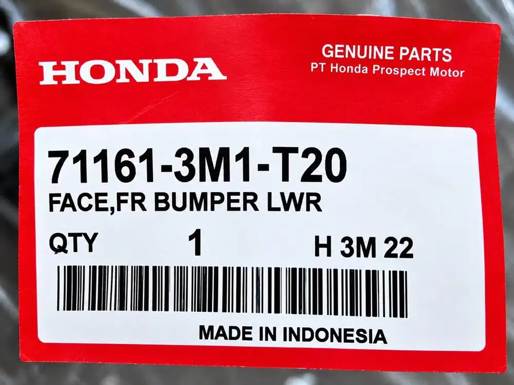 COVER BUMPER LOWER FR HRV Bumper Lower Depan Bumper Bawah Depan