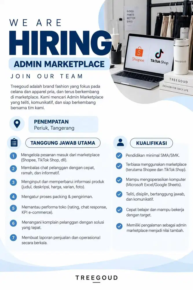 DICARI ADMIN OLSHOP