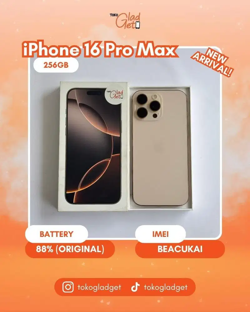 iPhone 16 Promax 256 Gb ex BEACUKAI RESMI
