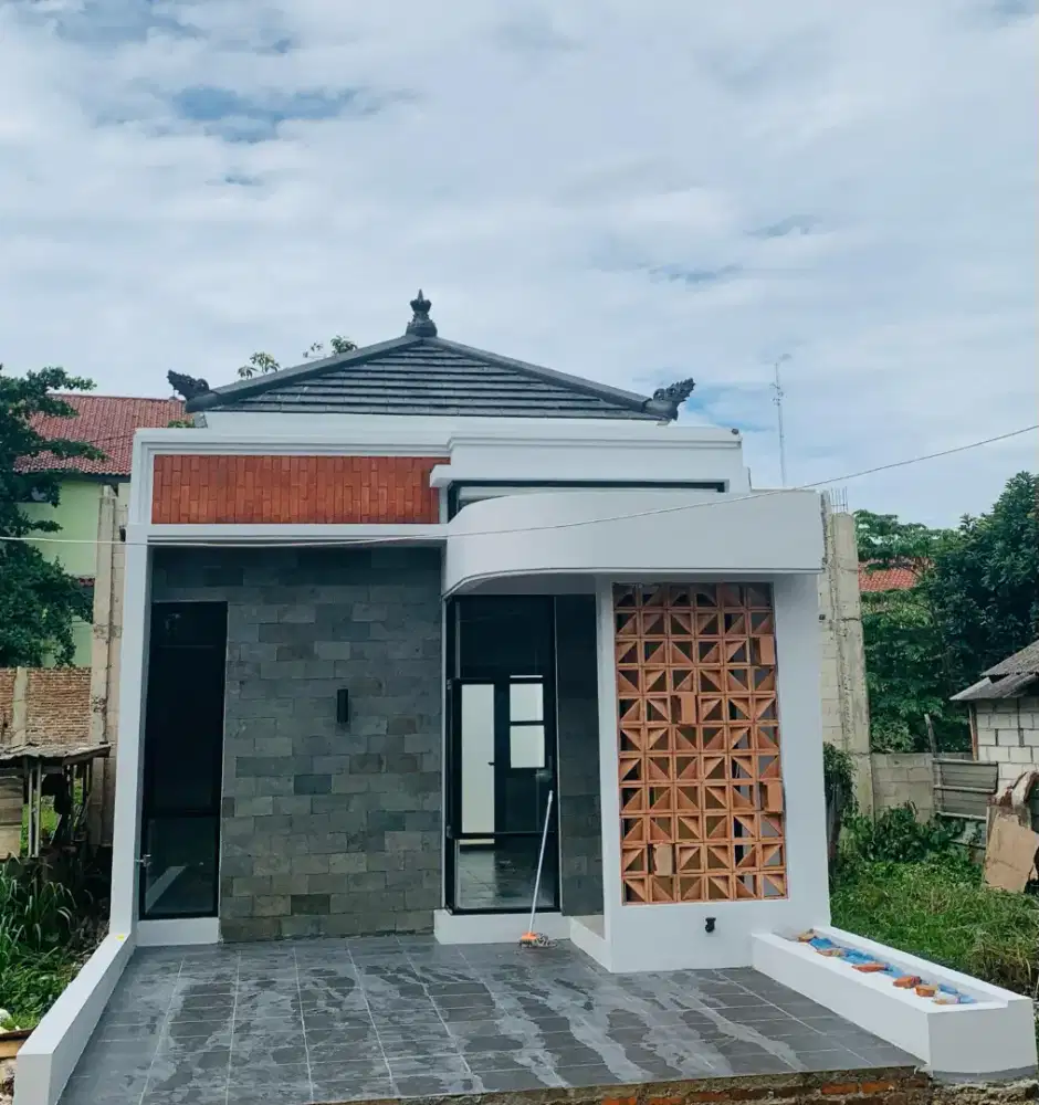 Rumah Depok Mewah Bata Merah Pondasi 2 Lantai Dekat Tol Cimanggis