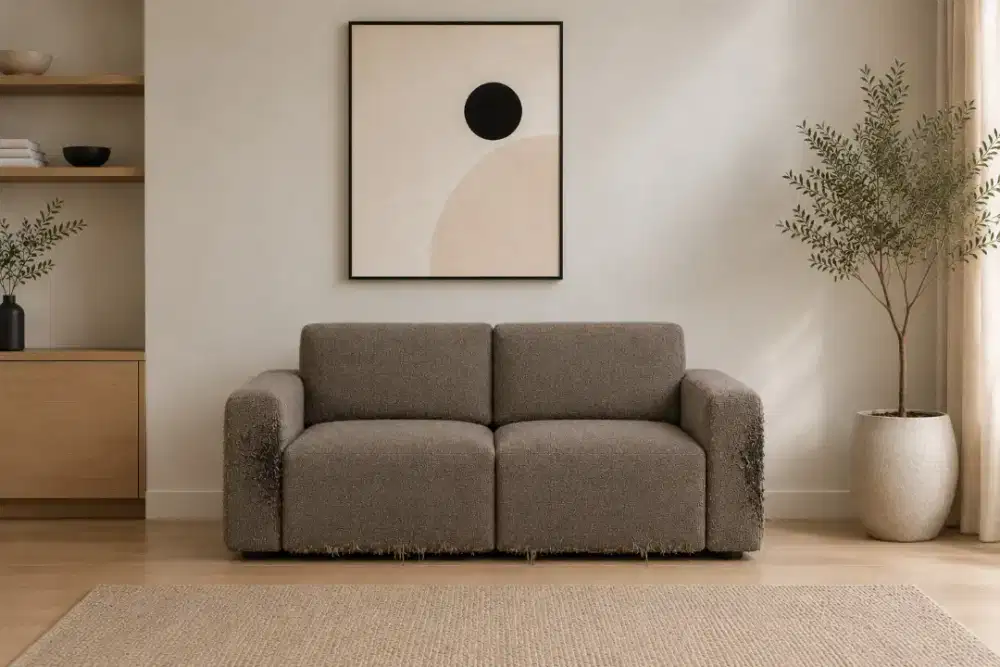 JUAL CEPAT - Sofa Abu- abu minimalis