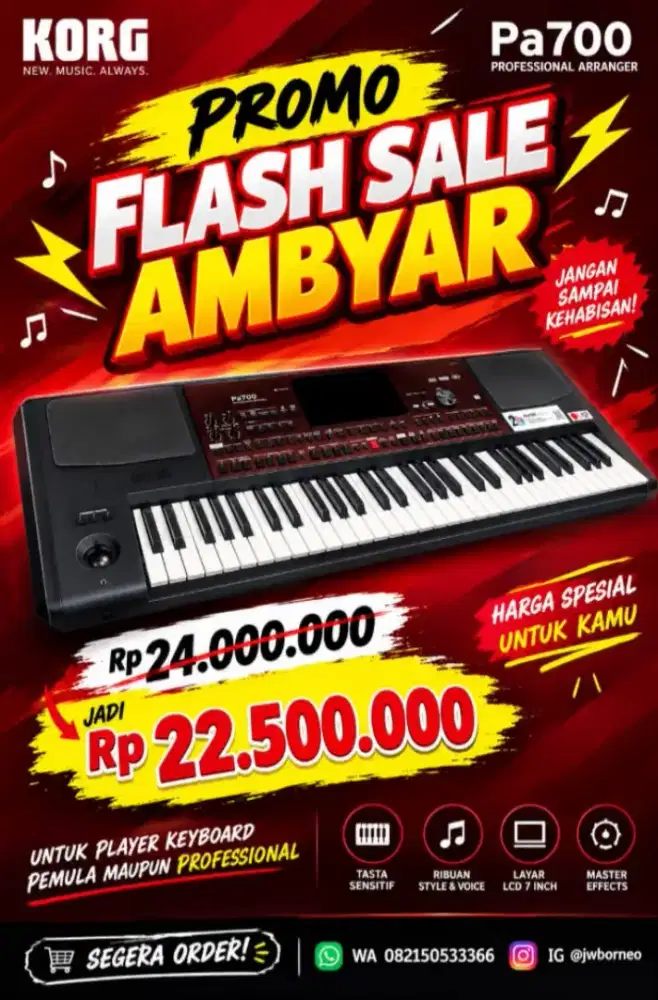 KEYBOARD KORG PA 700 FLASH SALE