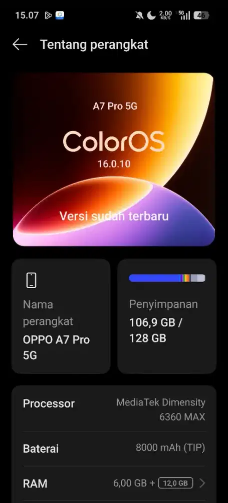 Oppo A7 Pro 5G second