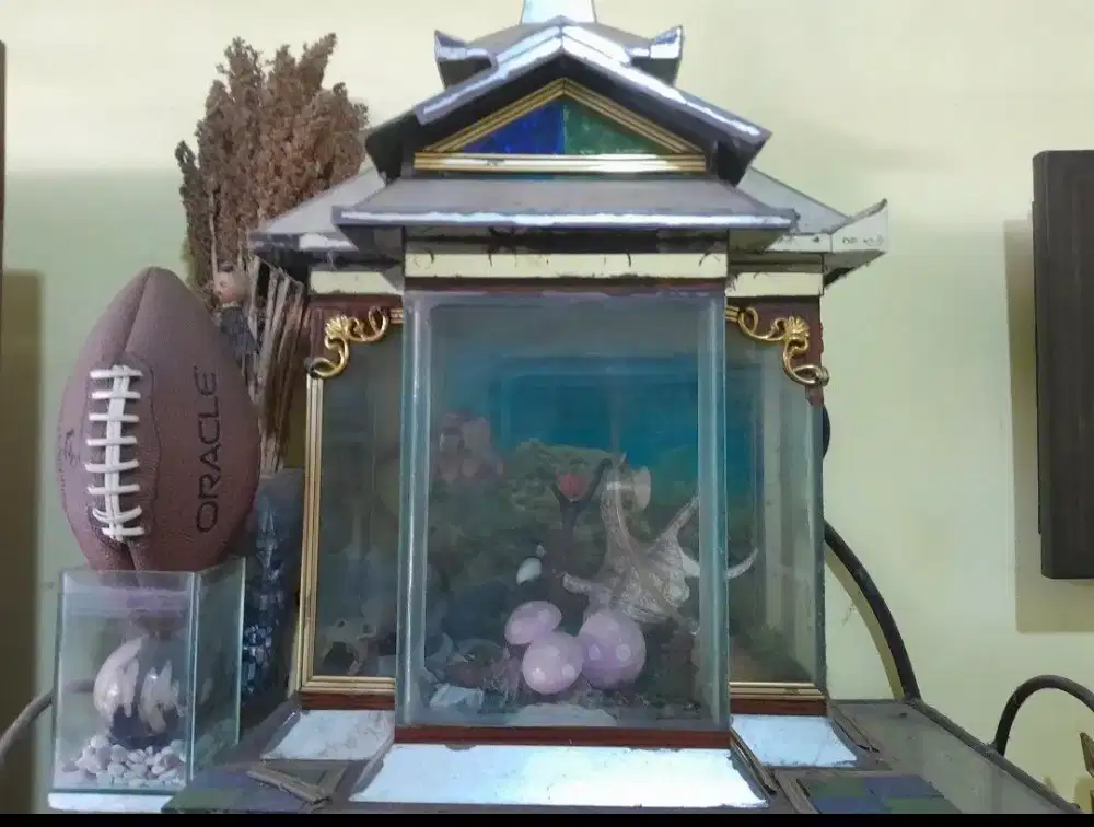 Akuarium Hias Unik Model Atap Rumah Adat / Klenteng Klasik