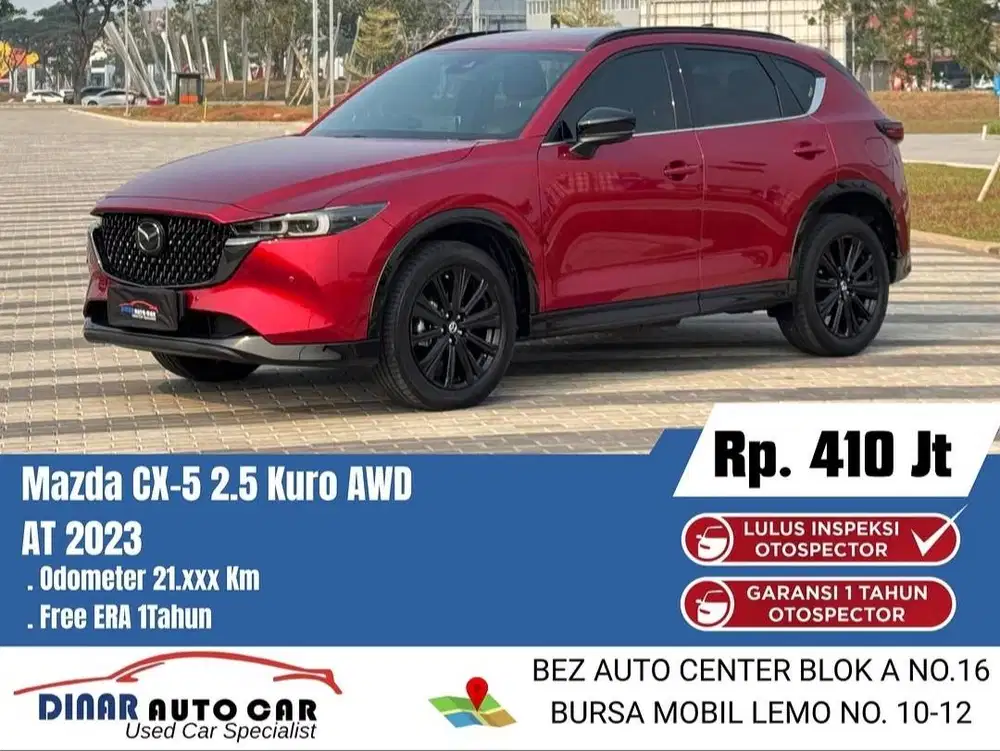(21Rb) Mazda CX5 CX 5 Kuro AWD 2023 Merah Warenty On Dp 35Jt*Dinar Aut