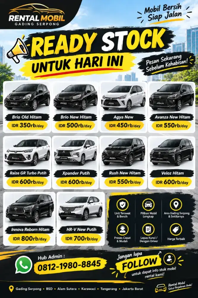 Rental Mobil Gading Serpong