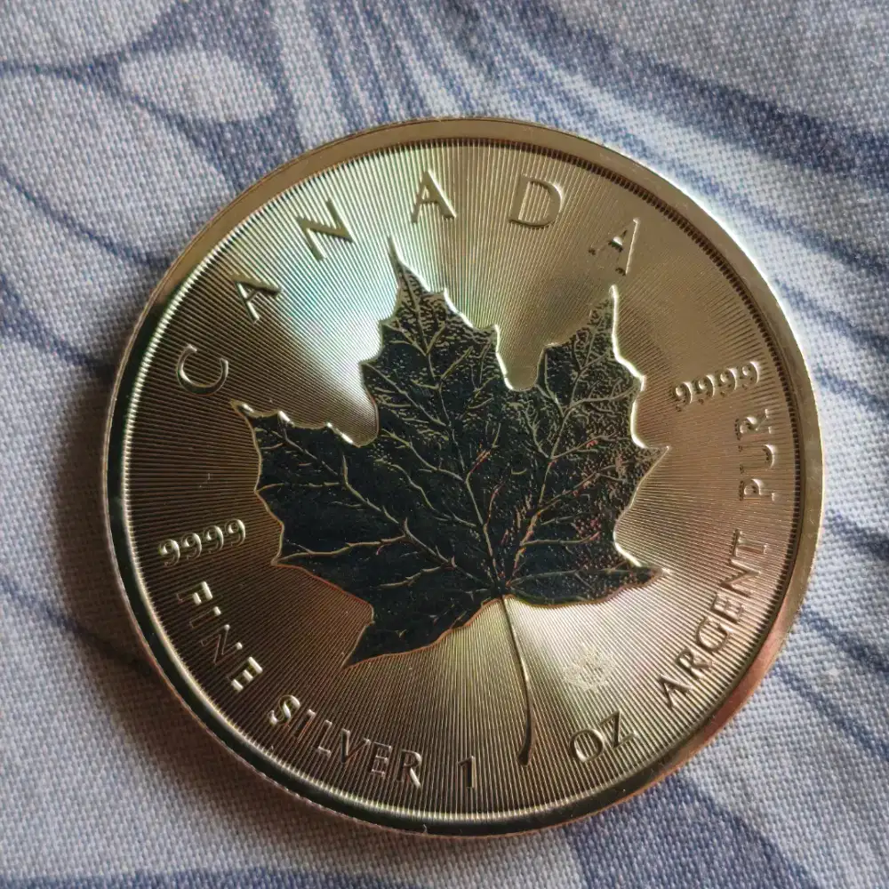 Canada maple leaves koin silver perak