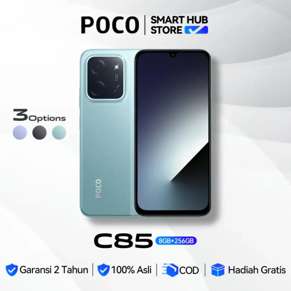 POCO C85 8GB 256GB HP 4G NFC Baterai 6000mAh 33W Fast Charging