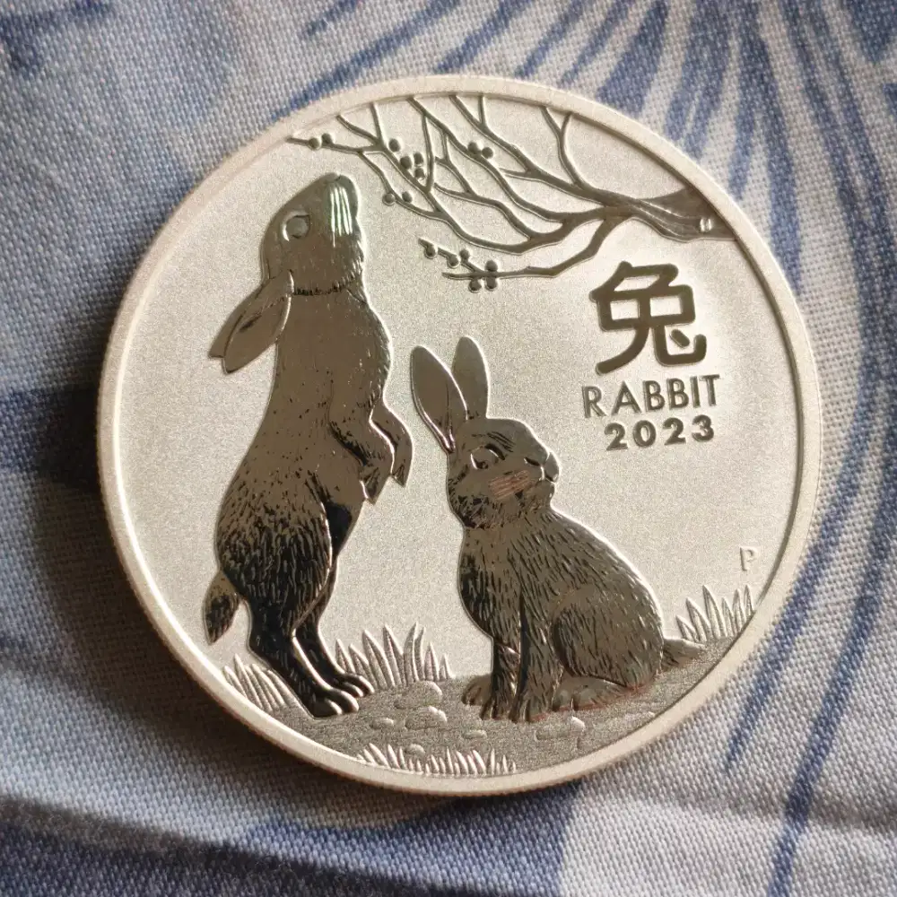 Koin perak silver 1oz  year of the rabbit Australian lunar series