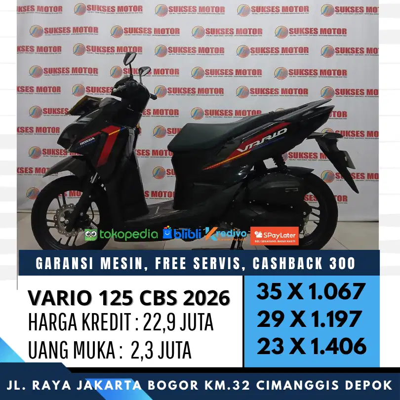 VARIO 125 CBS 2026 UNIT MULUS SIAP PAKAI BISA CASH/KREDIT BERGARANSI