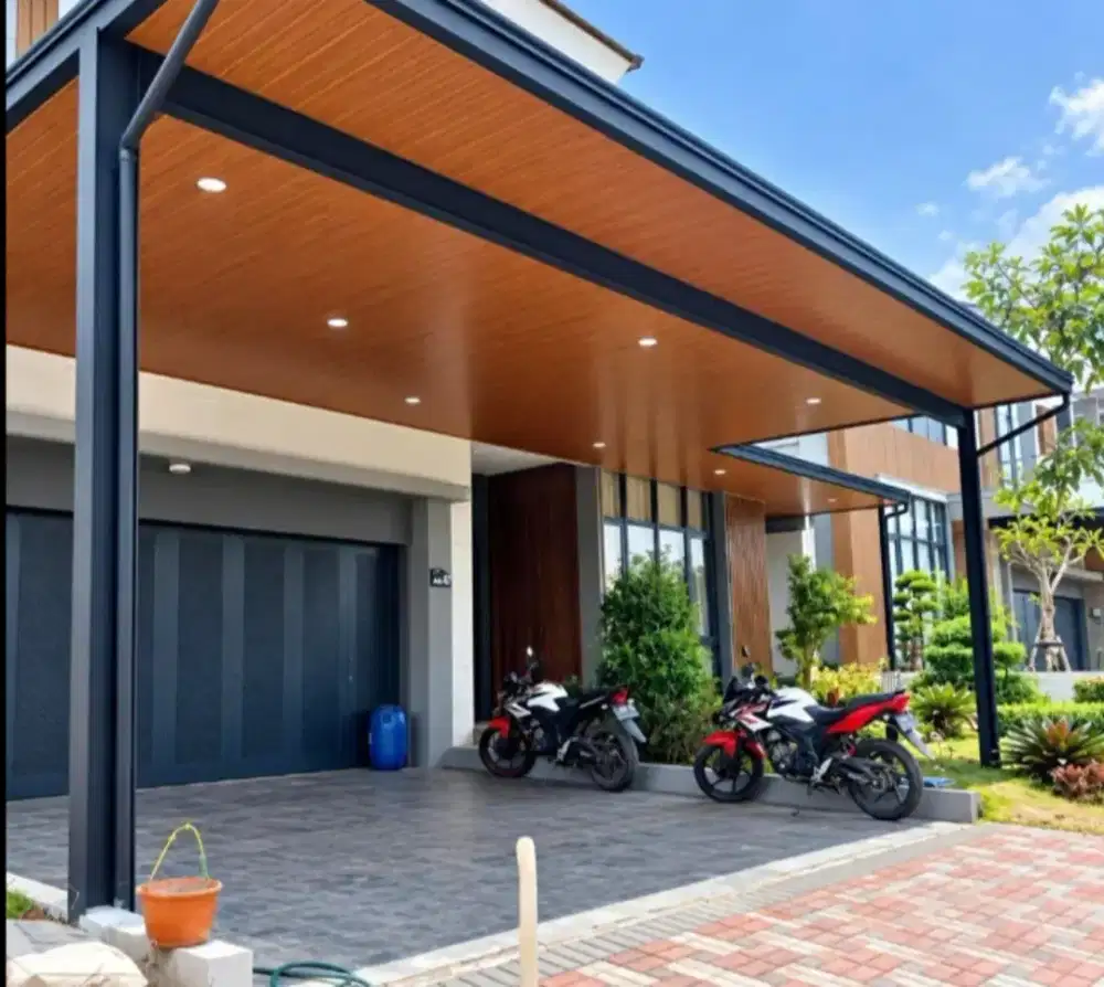 Pemasangan atap alderon rs