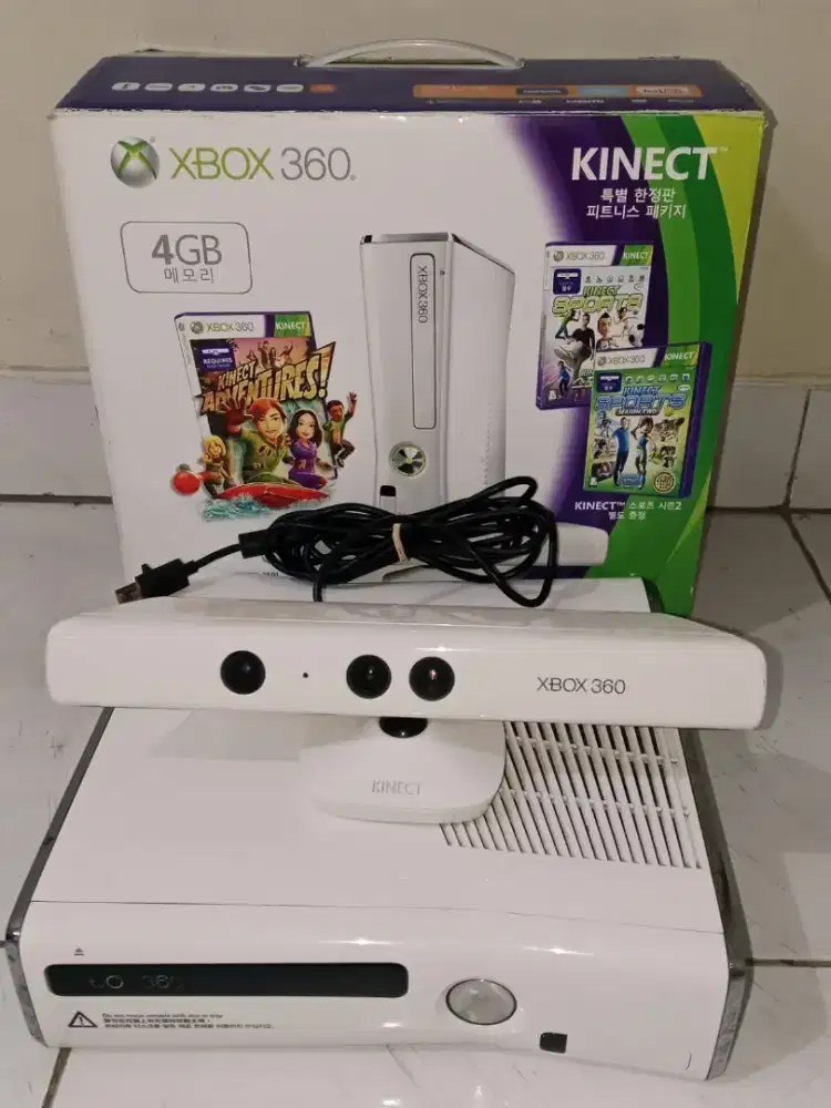 Dijual Console Xbox 360 slim special edition storage 4GB + Kinect