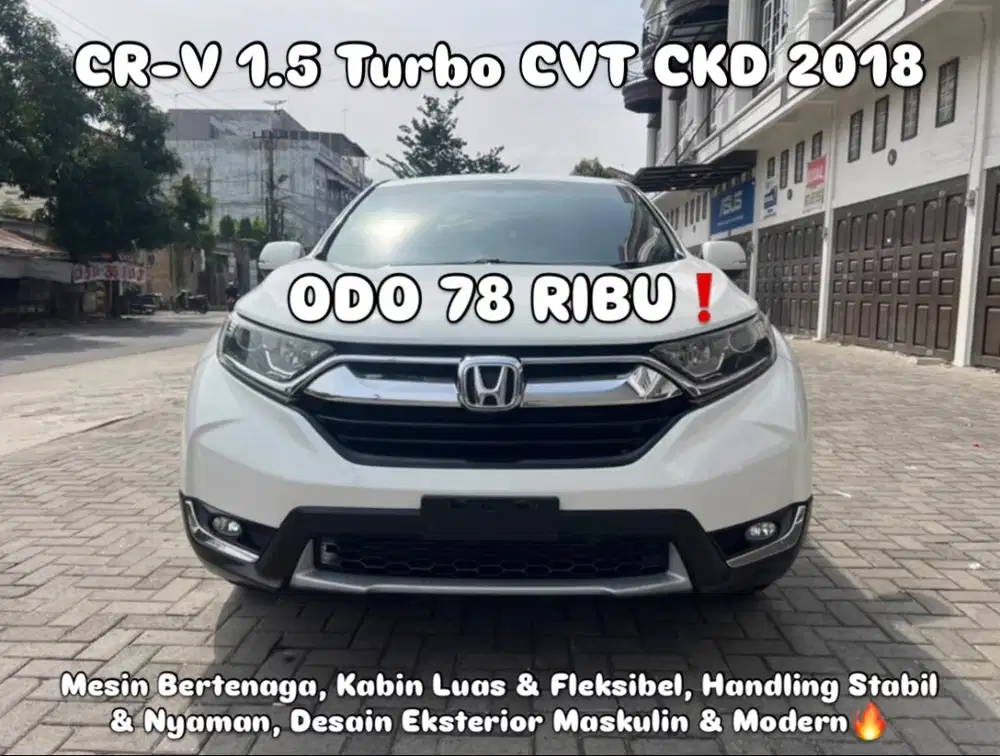 (TDP 47 JUTA!) Honda CRV 1.5 Turbo CVT/Automatic CKD Putih 2018 [CR-V]