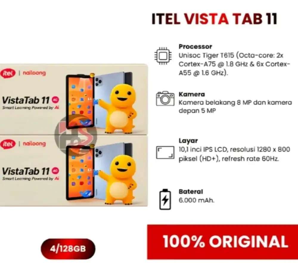 itel Vista tab 11 edisi nailong ram 4/128 free keyboard + pen Baru
