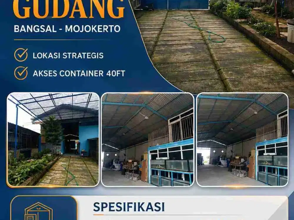 Di Jual Murah Gudang Strategis Di Bangsal Mojokerto