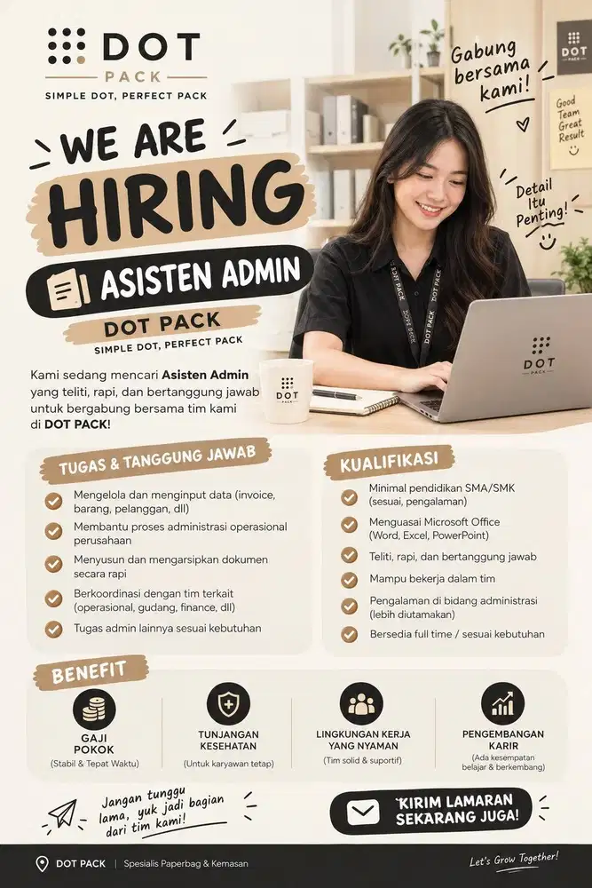LOWONGAN KERJA – ASISTEN ADMIN
