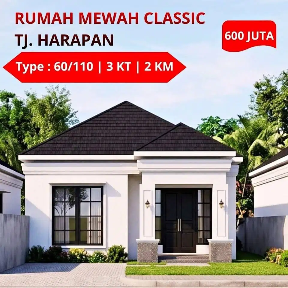 rumah dijual area tanjung harapan palembang