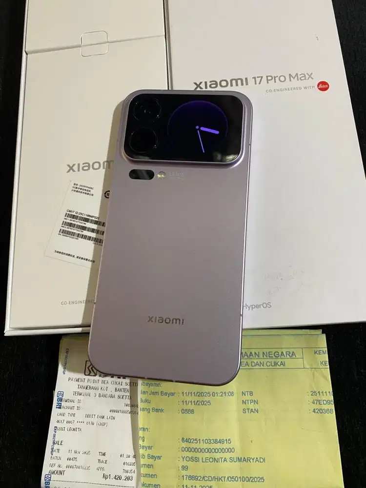 Xiaomi 17 Promax 5G 16/512gb Beacukai