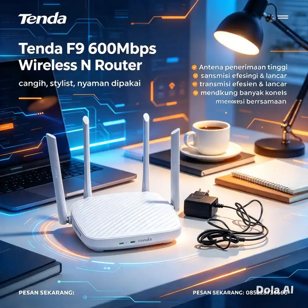 Tenda F9 600Mbps Wireless N Router.
