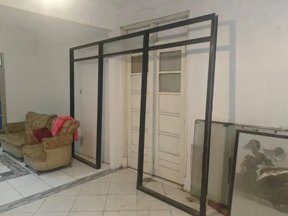 Jual pintu kaca untuk ruko + cermin 2 × 1 m