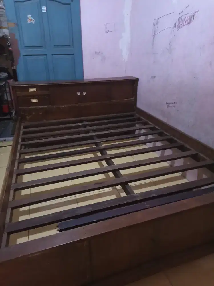 Dipan kayu jati asli