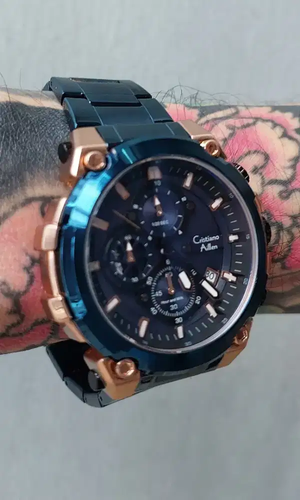 Jam tangan cristiano Aillen,jam tgn pria Analog 8907.