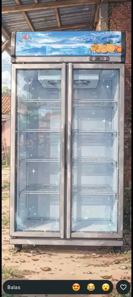 showcase cooler 2 pintu