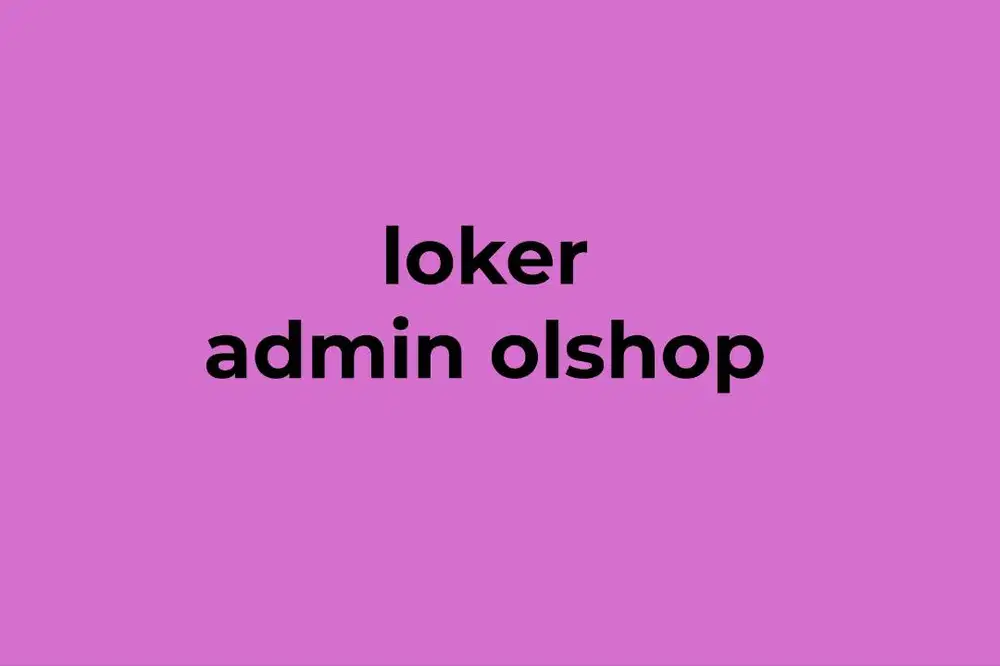 Loker Admin Olshop