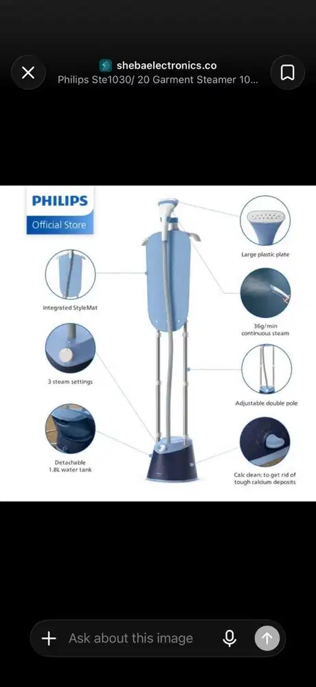 Phillips steamer uap setrika standing baru belum pernah dibuka