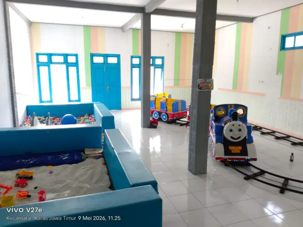 Paket Usaha Playground-Kereta Thomas, Mandi Bola&Pasir & Rumah2an mini