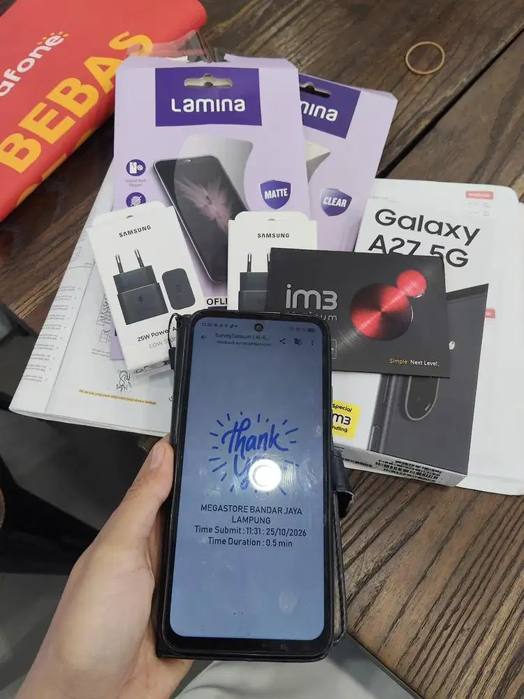 paket lengkap beli hp gratis kepala charger ori samsung A27 5G