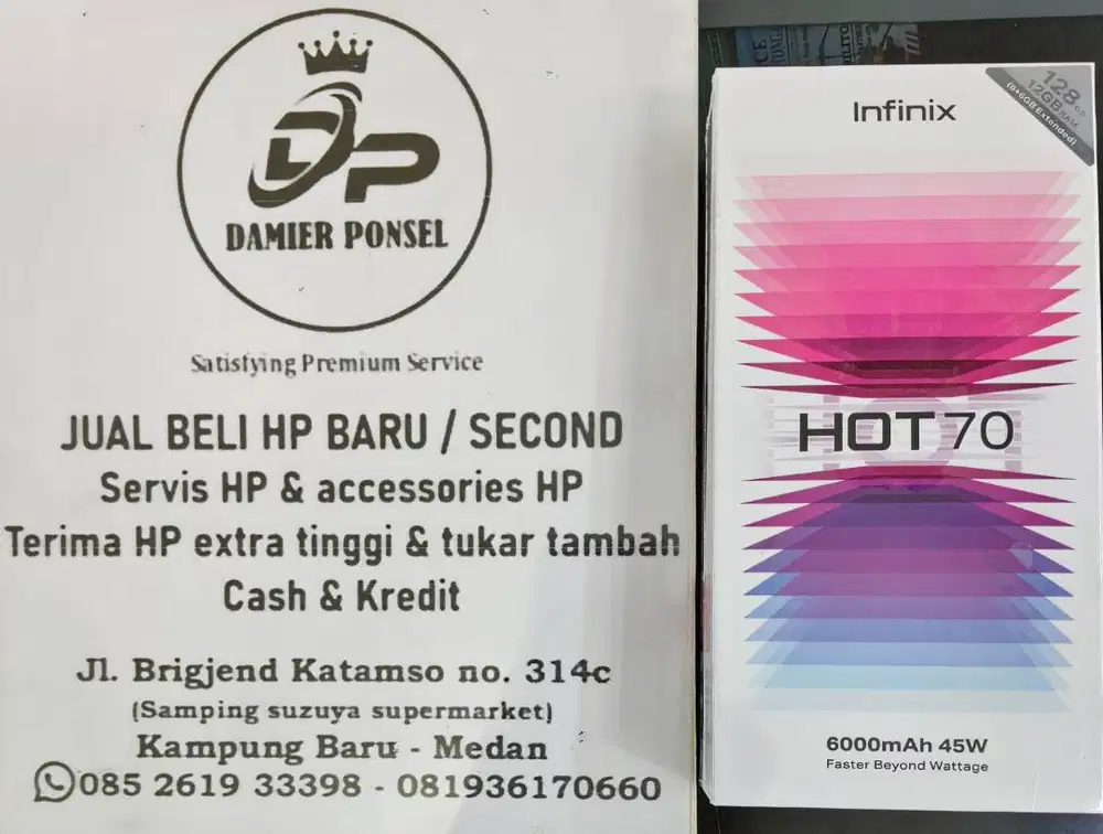 INFINIX HOT 70 (6/256) FULLSET GARANSI RESMI S/D SEPTEMBER 2027
