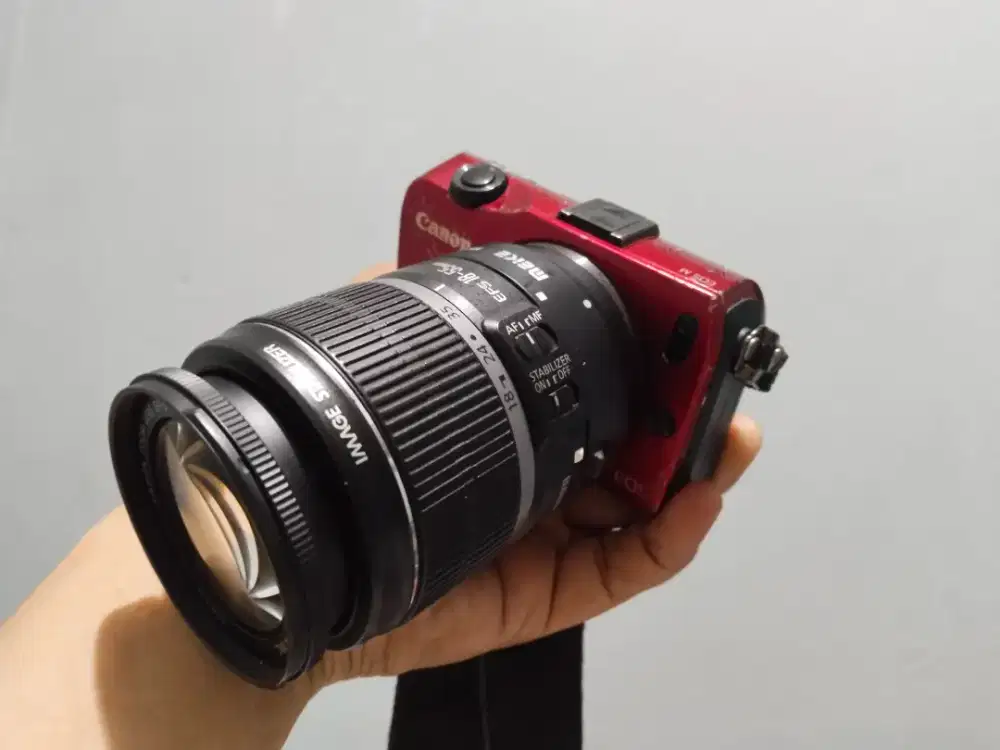 Mirrorless canon eosm1+adapter+18-55is