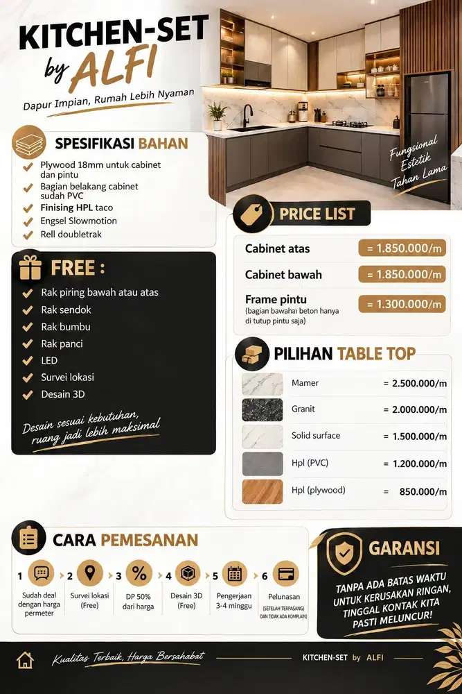 Jasa pembuatan kitchen set