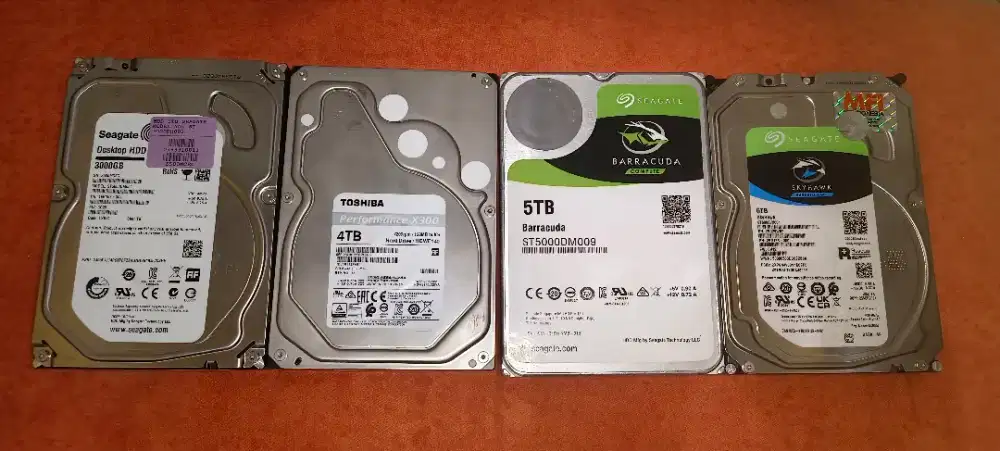 Hardisk sata seagate wd toshiba 3tb 4tb 5tb 6tb sehat 100% nvme ssd