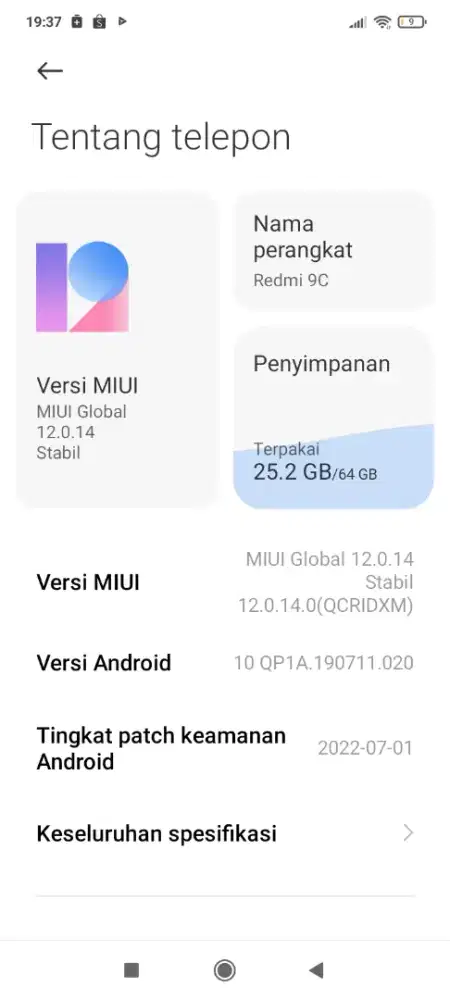 Jual Redmi 9c batangan