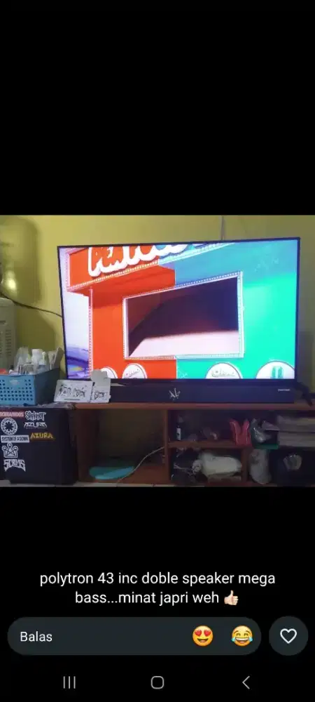 SmartTv led polytron 43inc  + speaker mega bass
