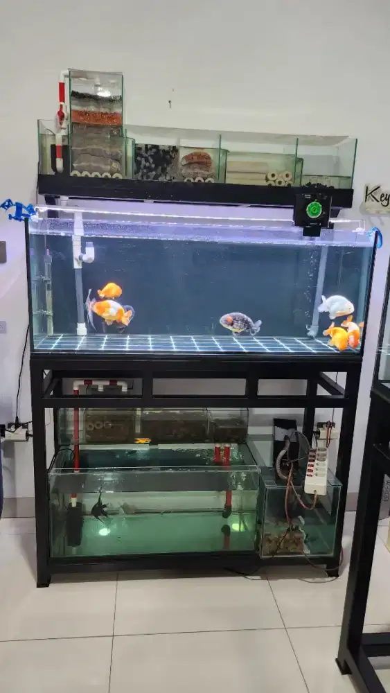 Aquarium ukuran 120x40x45 rimeless Gosok halus bevel pabrik