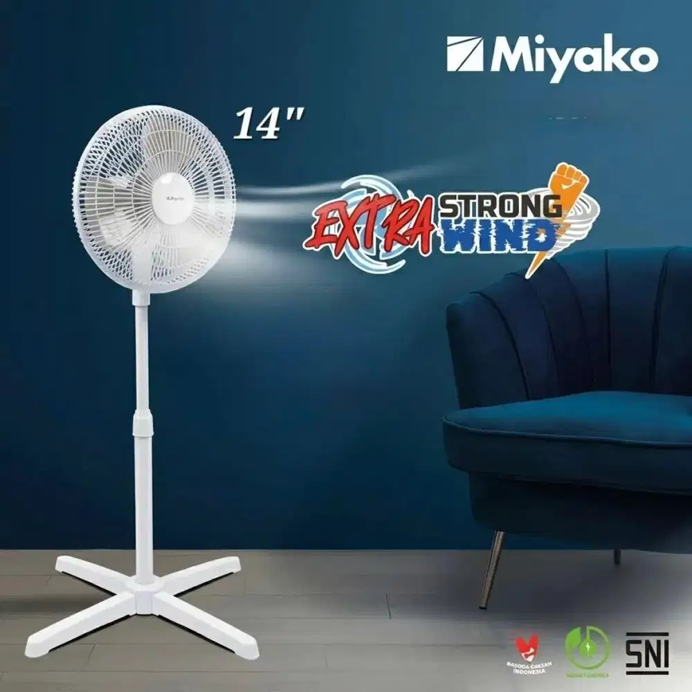 New Kipas Angin Berdiri MIYAKO EXTRA STRONG Wind 14inchi