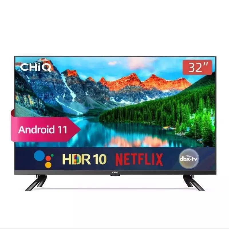 New Smart Digital Android TV CHIQ Frameless HDR10 32inchi+FREEBRACKET