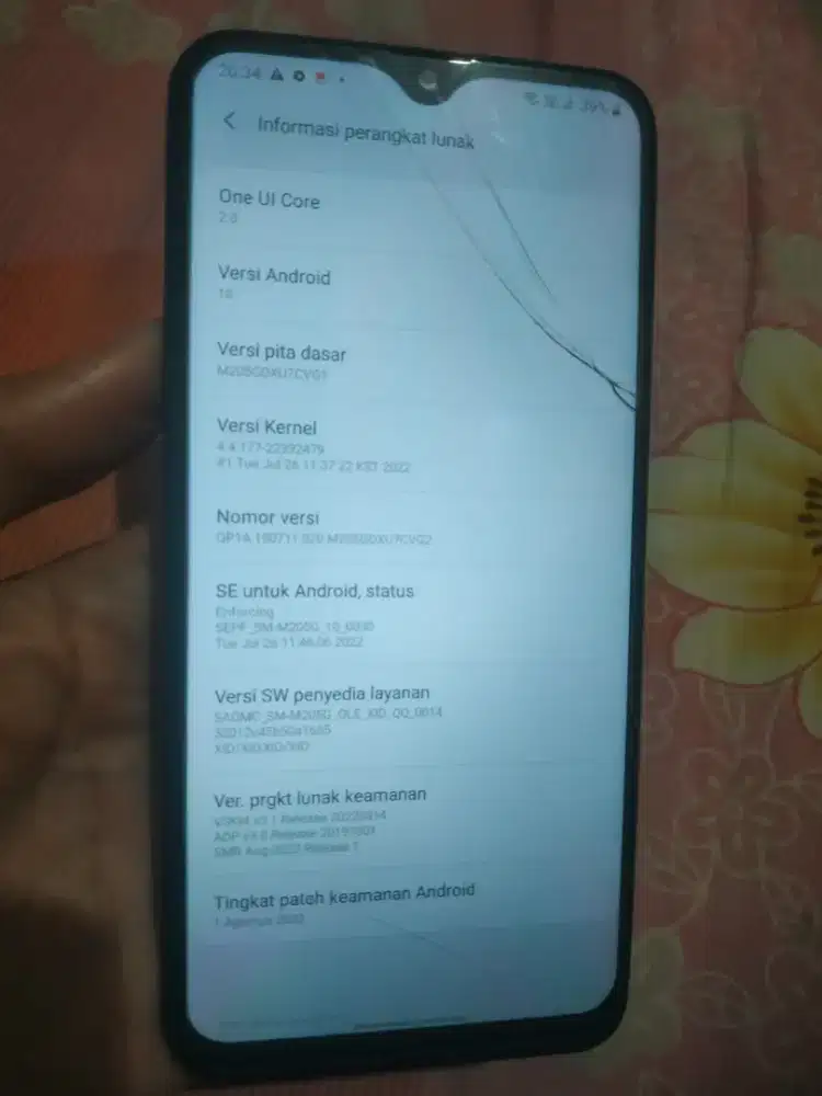 Samsung M20 ram 3/32gb , ADA MINUS DIBACA