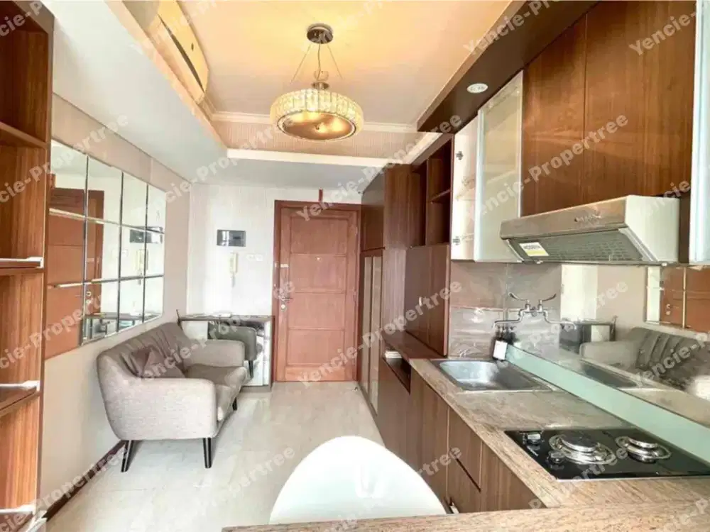 Disewakan semi furnish tipe 2br apartment royal mediterania garden residence