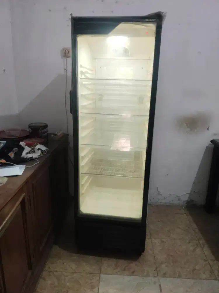 Showcase sharp orisinil pabrik ukuran jumbo 5 rak