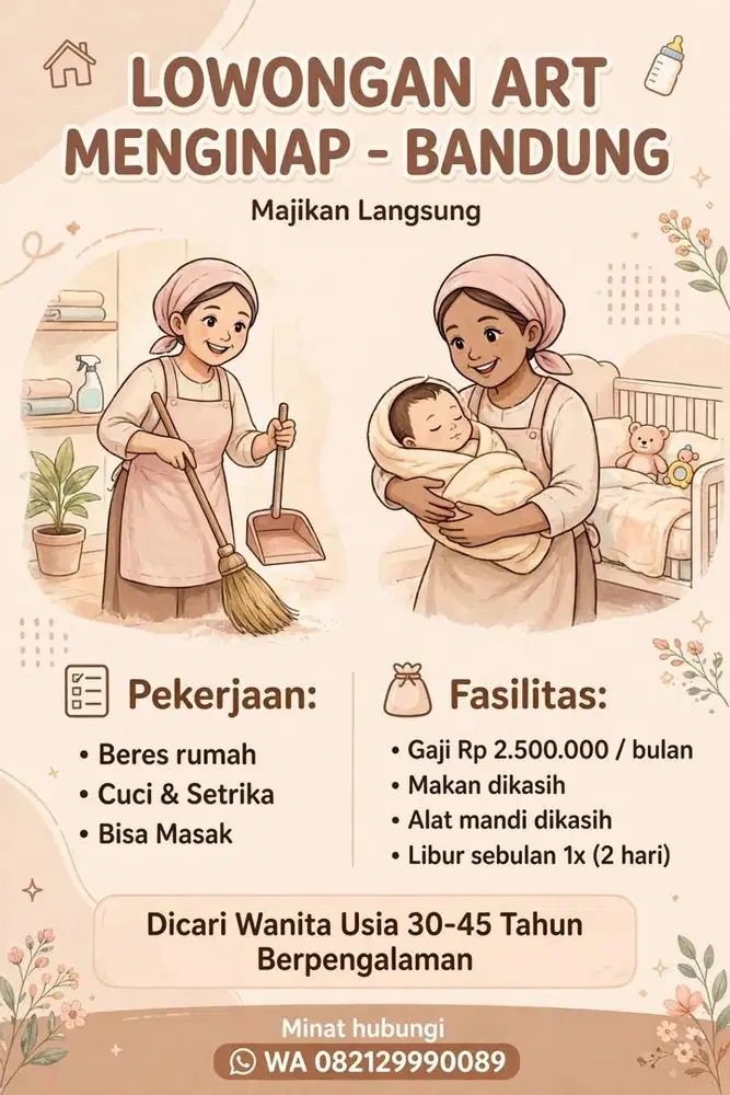 Dicari ART berpengalaman