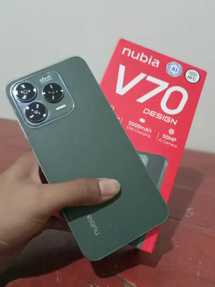 NUBIA V70 DESIGN AI NFC 120HZ LAYAR FULLSET MULUSSS