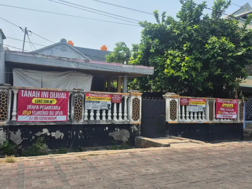 Dijual Cepat Tanah 206m² Jl. Dharmawangsa Barat  52 Surabaya (TP)